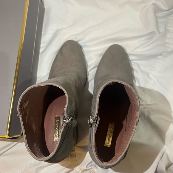 Louise Et Cie Suede &Leatjer Grey Ankle Boots - Picture 5 of 9